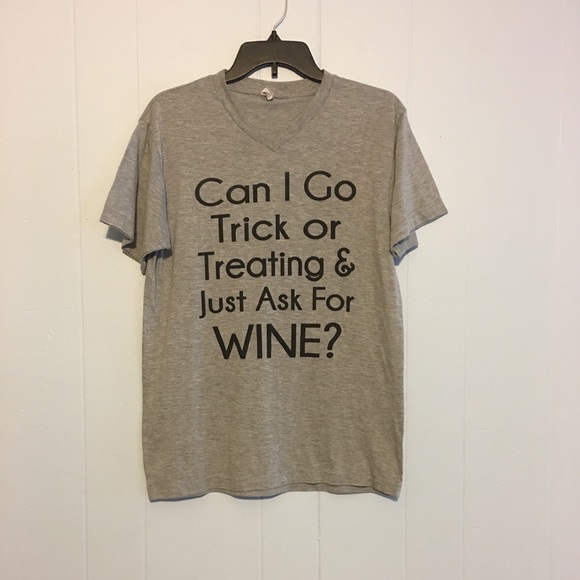 Just ask for Wine Halloween tee shirt - Picture 1 of 5
